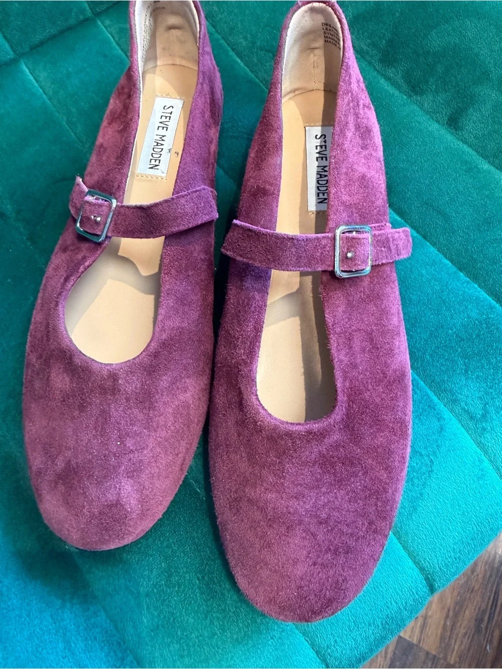 Steve Madden Purple Suede Mary Jane Flats